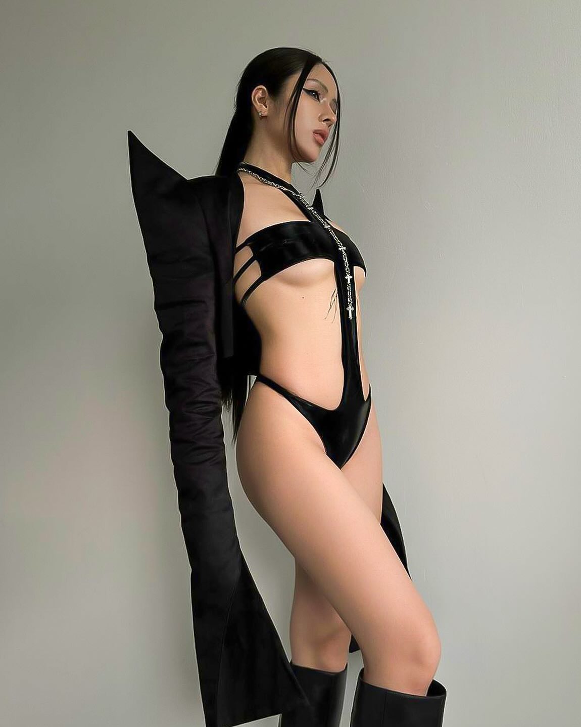 Starved For Glamour Bandage Bodysuit customer photo 1