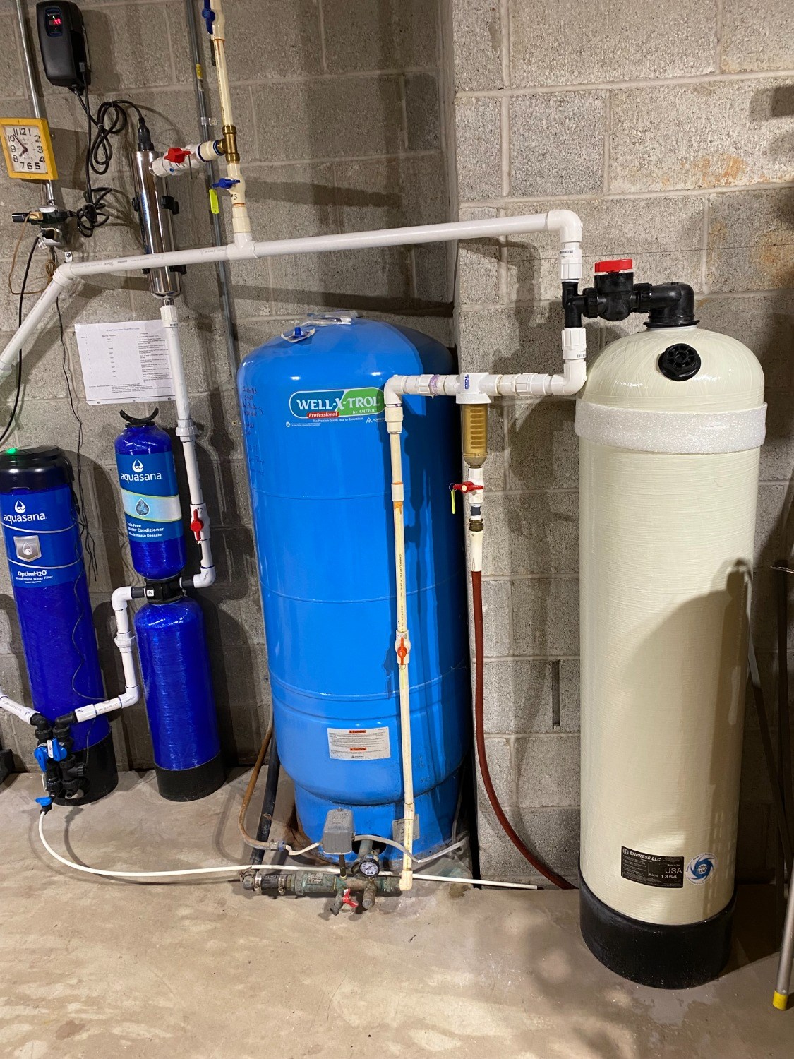 Customer installation of Clack 2.5 cubic foot non-backwashing acid neutralizer