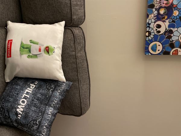 KAWS Sitting Yellow Pillow – Hyped Art