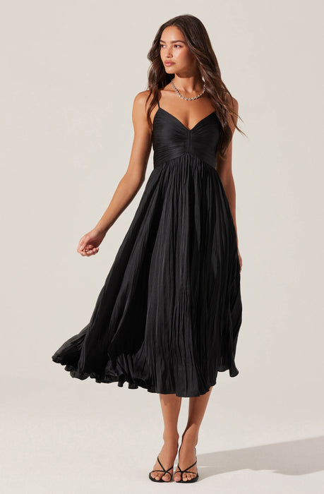 chinese dress ladies Noelle Twist Front Pleated Midi Dress main image 0