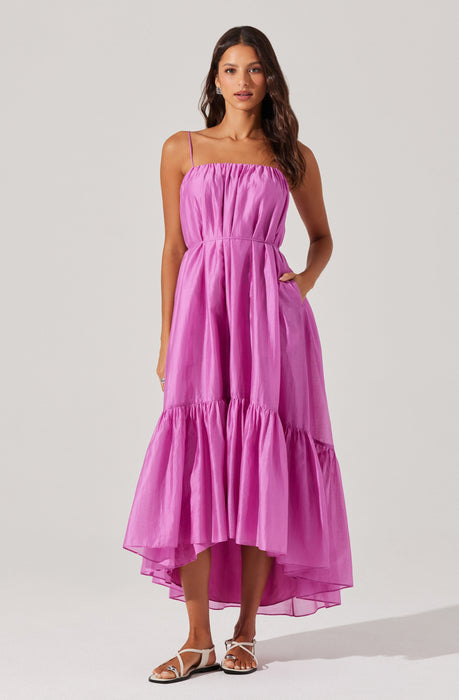 knee length dresses for ladies Floral Lace Ruffled High-Low Maxi Dress – Southern Alternative