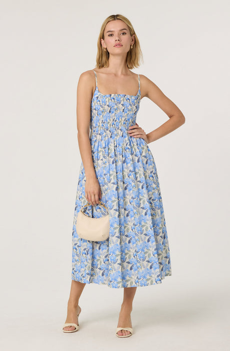 Smocked Floral Midi Dress - ASTR the Label