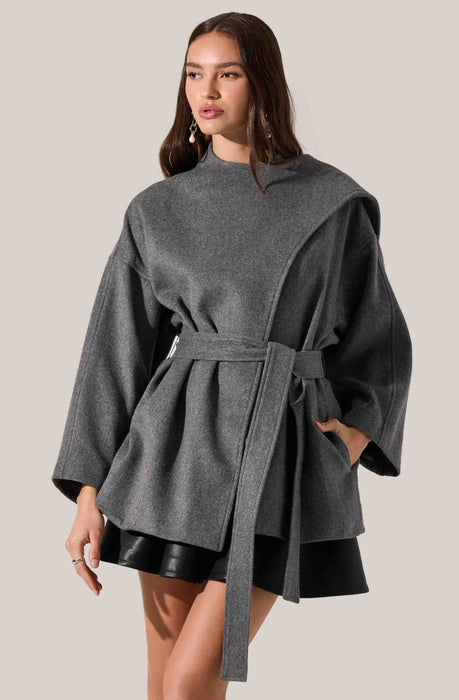 Elaxi Oversized Wrap Scarf Coat - ASTR the Label