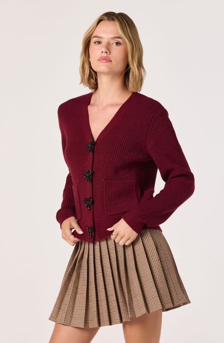 strapless open back dress Women's Maroon Plaid Pleated Mini Skort