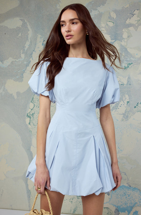 white christmas dresses Rosemary White Bubble Hem Mini Dress