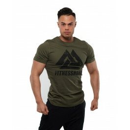 Herre t-shirt i army grøn med logo