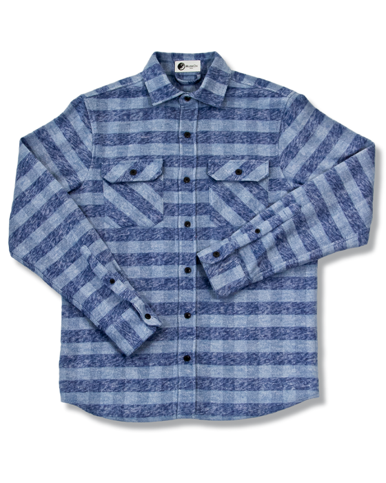 希少【MAATTE＆SONS】SILK FLANNEL PULLOVER Soft Flannel Shirt for Men in 100% Cotton, The Grand Flannel in