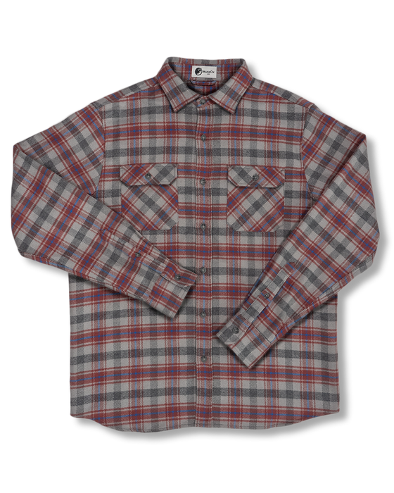 Soft Flannel Shirt for Men, Grand Flannel in Pewter Plaid – MuskOx