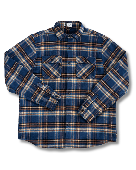 Relaxed Flannel, Burgundy Relaxed Fitting Heavyweight Flannel for