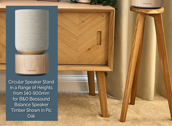 B&O Beosound Balance Speaker Stand 140-900mm (Single) - Shaped Top Pla