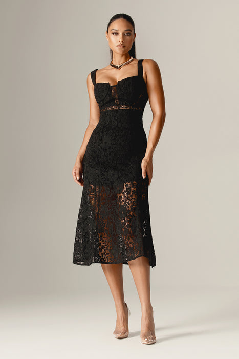 knee length dresses for ladies Harley Midi dress – Shop Blonde Boutique main image 0