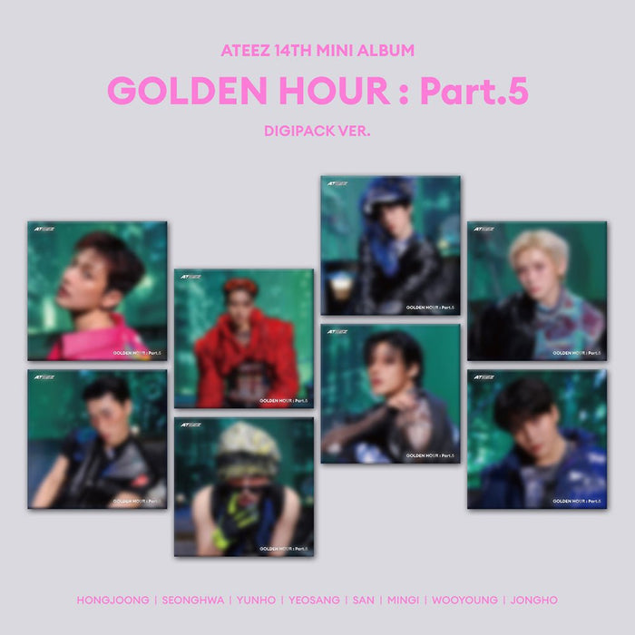 ATEEZ GOLDEN HOUR Part.5 Digipack Ver. + POB – 8 Member Covers