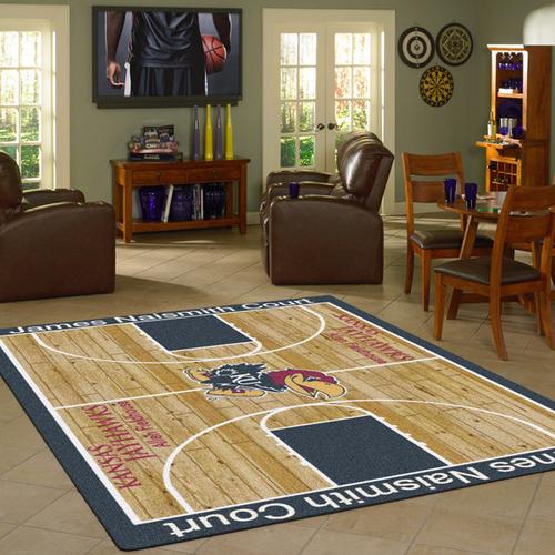 Kansas University Basketball Court Rug - Fan Rugs