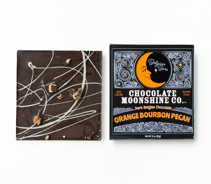 Dark Belgian Chocolate Orange Bourbon Pecan Belgian Bar