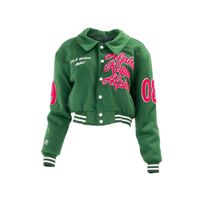 It's A Serious Matter Soft Pink Crop Wool Varsity – Sorority Hills