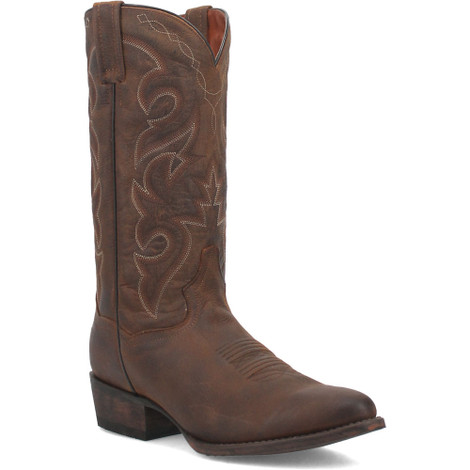 Laredo Fletcher Cowboy Boots Mens 11.5 D Tan Leather Western Side Zip Round Toe Laredo Men main image 4
