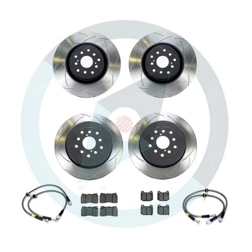 Brembo GT System Monobloc 6 Piston Front Big Brake Kit Silver