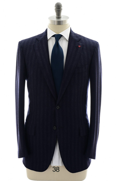 Isaia Sport Coat Jacket 'Cortina' Wool Dark Blue
