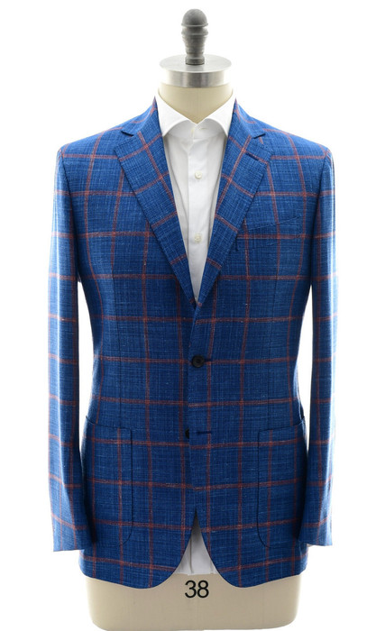【着用２回極美品】ISAIA 本切羽 チェック柄フランネルスーツ44 8R 2_000000007639.jpg?1711341909
