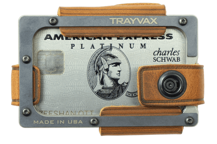 Contour Lite Wallet | Ti Tobacco Brown | High-Quality Metal & Leather