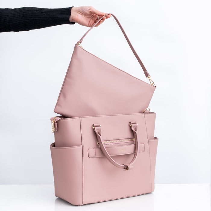 Pink Laptop Tote Bag By Carter Bags inbuilt laptop