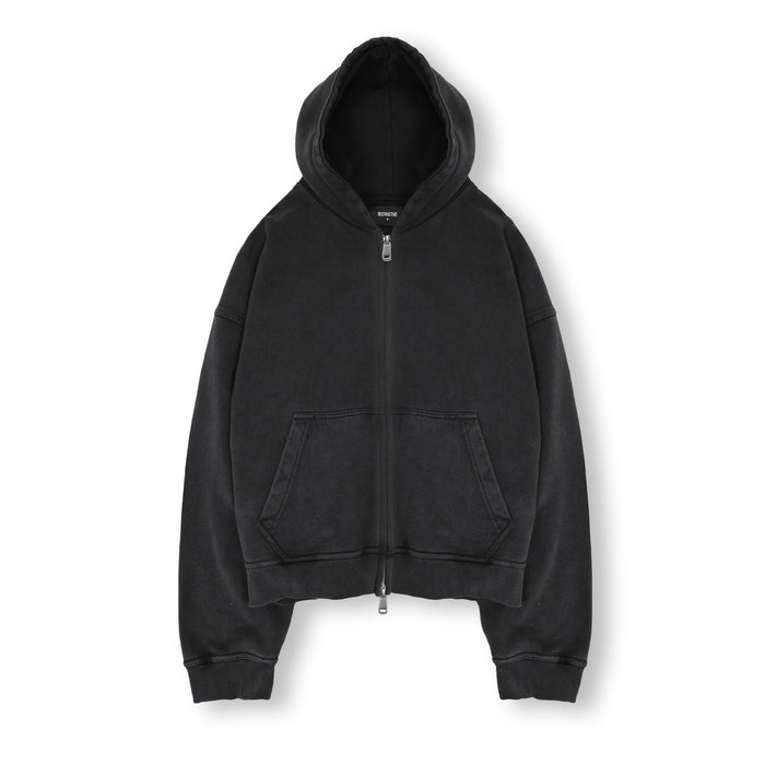 トップス Scissors Full-zip Hoodie (Vintage Black) cropped-zip-hoodie-vintage-