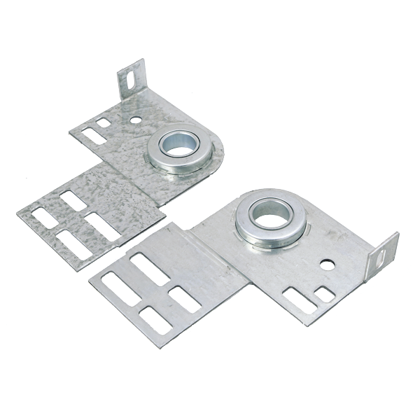 Garage Door Spring Center Bearing Bracket – 3-3/8" Adjustable For 1-3/4" & 2" Springs, 12-Gauge Galvanized Steel, Pair