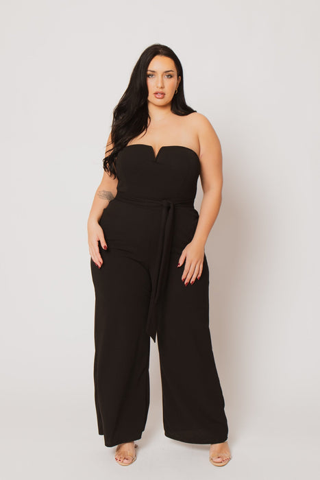 Women's Plus Size Ashley Vegan Leather Matching Set - Black