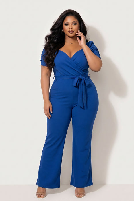 Women's Plus Size Viviana Classic Jumpsuit - Black - Curvy Sense