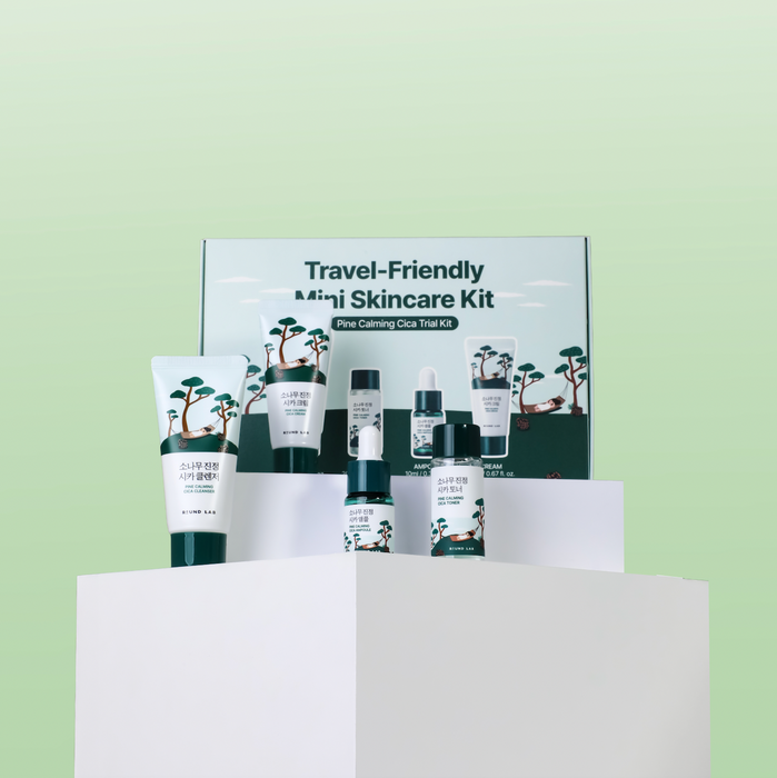 Pine Calming Cica Travel Routine Trial Kit – Round Lab