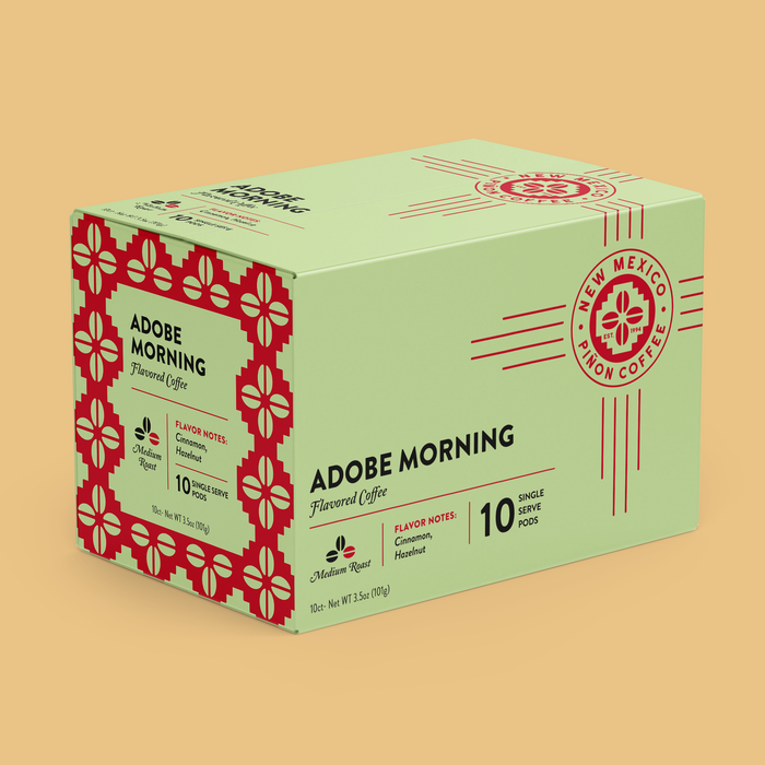 Adobe Morning Flavored Coffee Pods | New Mexico Pinon Coffee – New