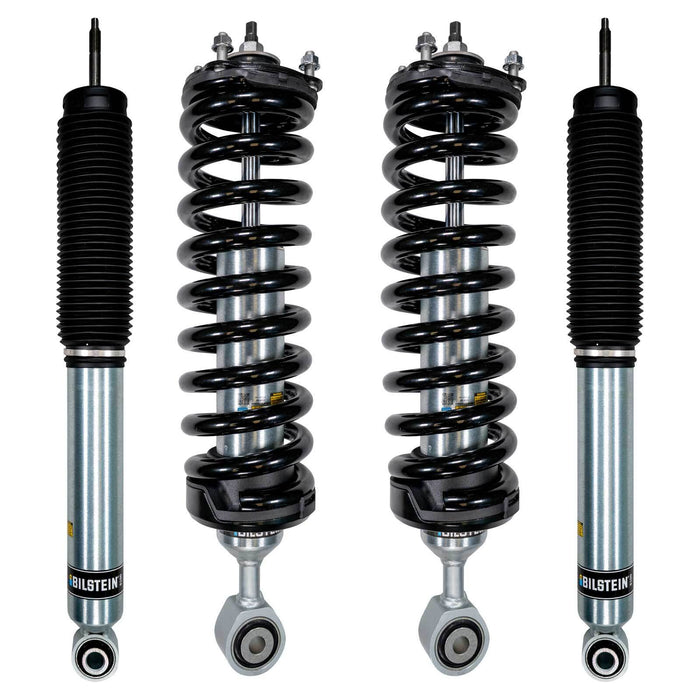 Bilstein 6112 Strut & Spring Assembled + Rear B8 6100 Shocks Set for 2