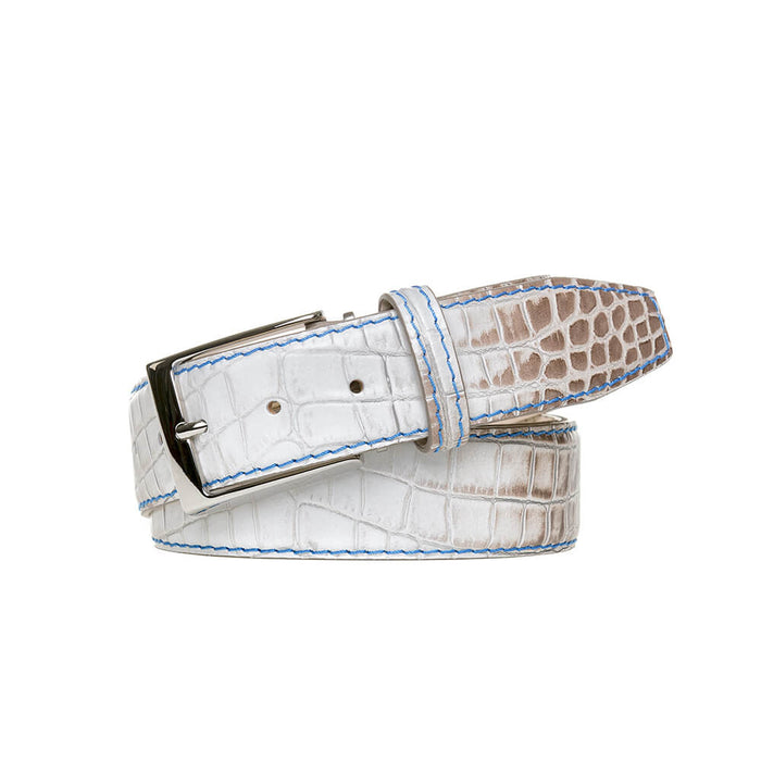 小物 RADIANT wmat fakelether belt Vintage Natural Mock Gator Leather Belt | Roger Ximenez Leather Goods