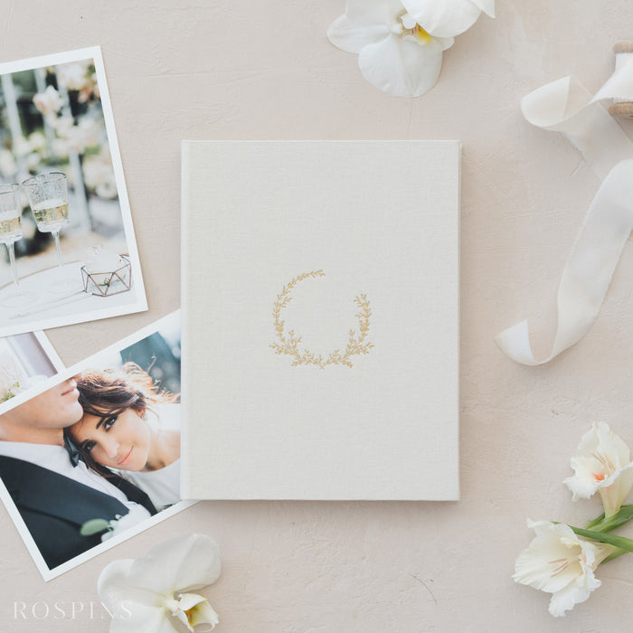 Linen Matted Folio - Creamy White product image