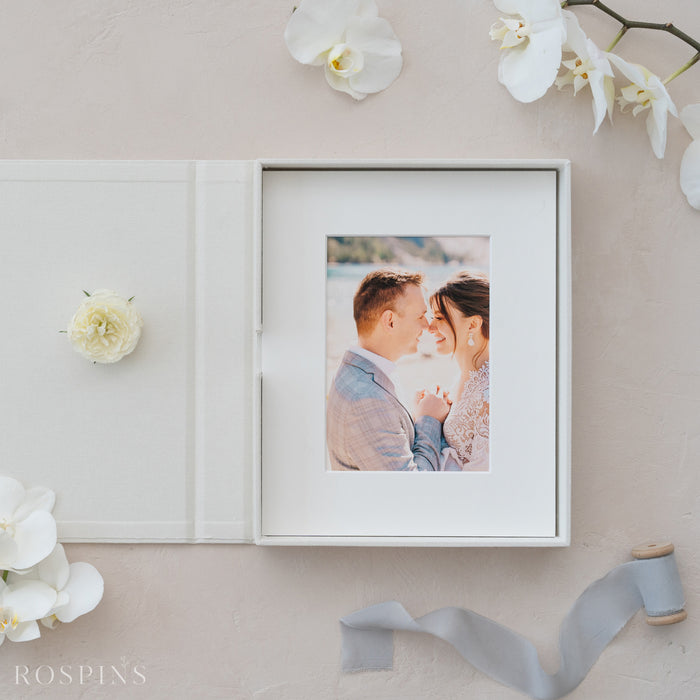 Linen Folio Box - Creamy White product image