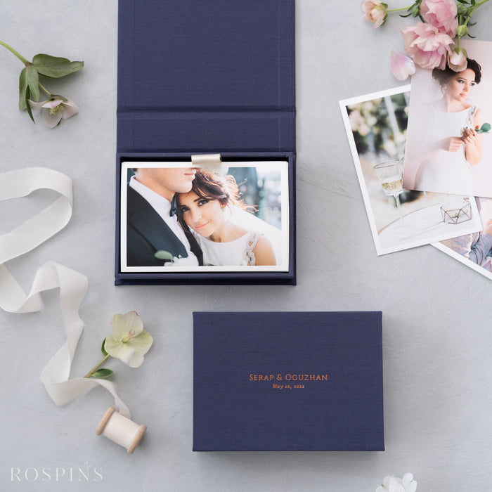 Linen Photo Box - Navy product image