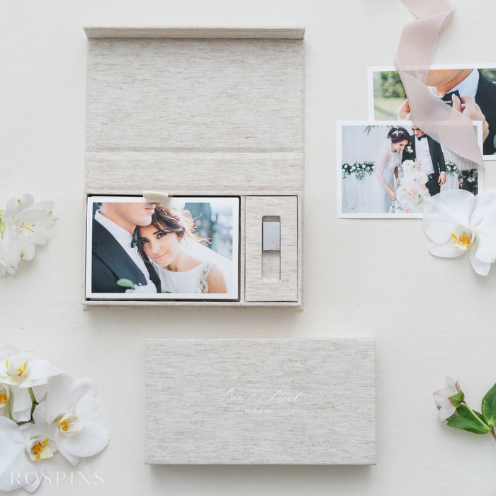 Linen Photo & USB Box -  Stratum Linen product image