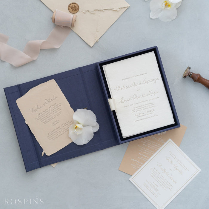 Linen Invitation Box - Navy product image