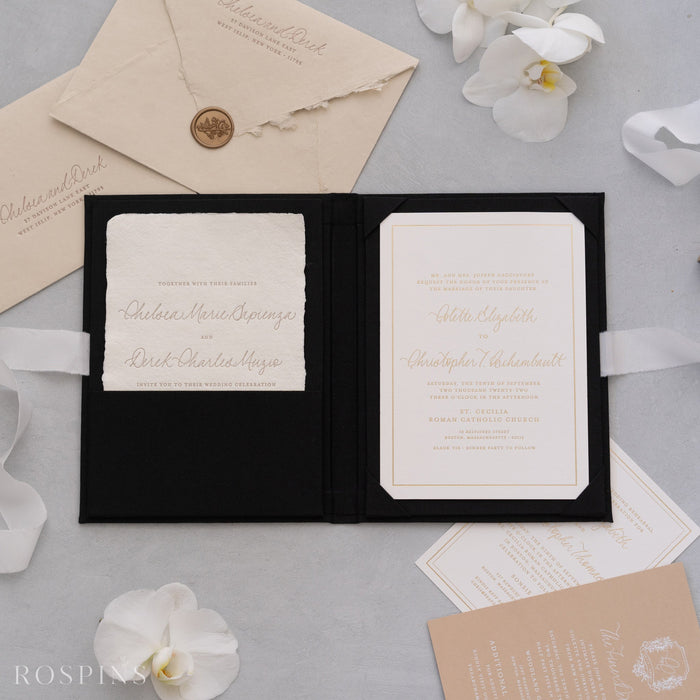 Linen Invitation Folio - Black product image