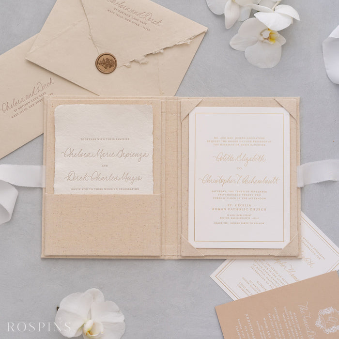 Linen Invitation Folio - New Natural Linen product image