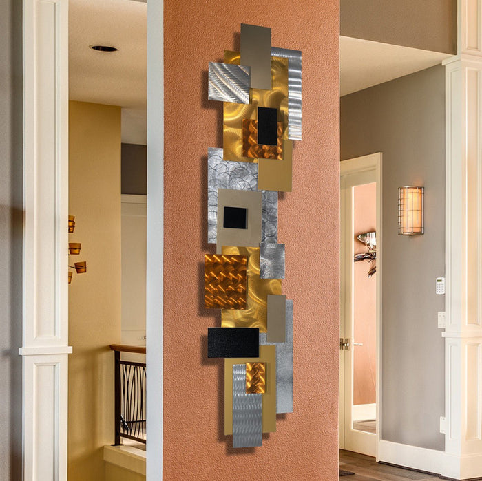Copper Abstract Metal Sculpture Wall Accent by Jon Allen 46.5