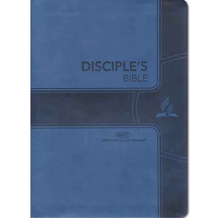 NKJV Disciple's Chain Reference Bible (Navy Leathersoft) by Safeliz
