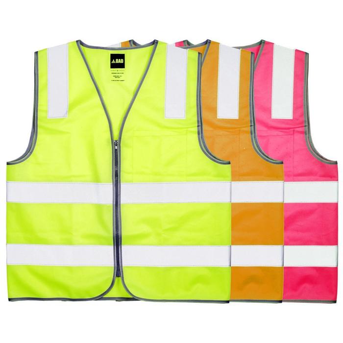 BAD® HI-VIS DAY/NIGHT ZIP SAFETY VEST | RAIL APPROVED