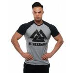 Herre t-shirt i sort/grå med logo